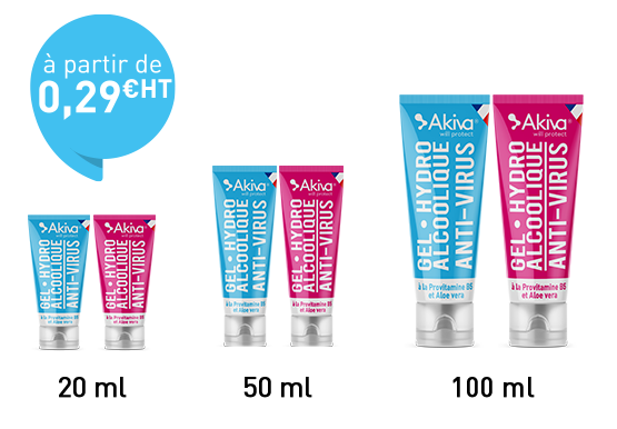 Tubes gel hydroalcoolique