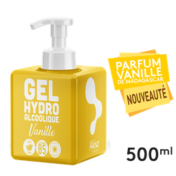 500ml Push cube Vanille - Gel Hydroalcoolique - Colis de 20pcs